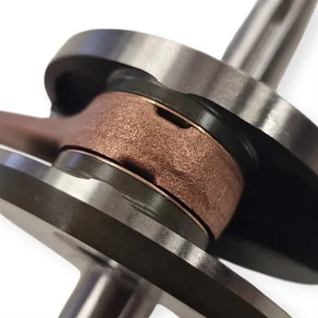 210.0074 Albero motore Polini a spalle piene per carter lamellare evolution con spinotto da 12 mm e gabbietta rinforzata per ciclomotori Piaggio Ciao, Si, Boxer, Bravo, SuperBravo, Grillo, Cba