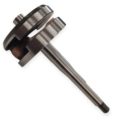 210.0074 Albero motore Polini a spalle piene per carter lamellare evolution con spinotto da 12 mm e gabbietta rinforzata per ciclomotori Piaggio Ciao, Si, Boxer, Bravo, SuperBravo, Grillo, Cba
