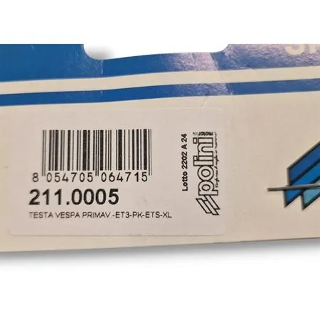 Testa Polini per Vespa Primavera-ET3-PK-ets-xl, ricambio 2110005
