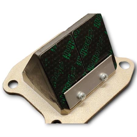 Valvola lamellare Polini specifica per carter motore P.R.E. polini 100 cc completa di diffusore di fluidi e guarnizione, ricambio 2130056
