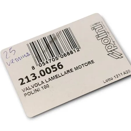 Valvola lamellare Polini specifica per carter motore P.R.E. polini 100 cc completa di diffusore di fluidi e guarnizione, ricambio 2130056