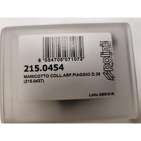 Manicotto in gomma ricambio del collettore aspirazione Polini codice 2150437 per scooter Piaggio con diametro imbocco da 35 mm, ricambio 2150454