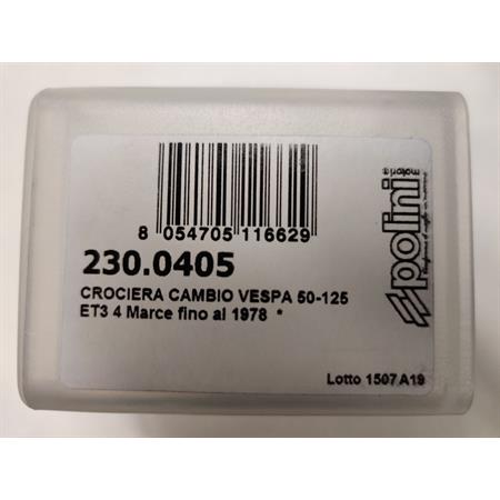 Crociera cambio Polini Racing completa di molla rinforzata e 2 sfere lunga 51 mm per motori Piaggio Vespa 50 special, 125 primavera, 125 Et3 a 4 marce prodotte fino al 1978, ricambio 2300405