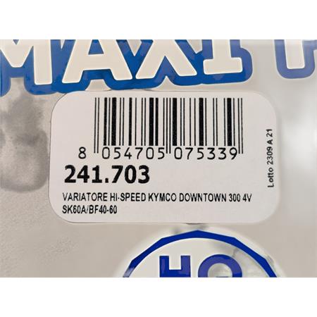 Variatore Polini hi-speed 6 rulli specifico per maxi scooter Kymco DownTown 300 4V SK60A, BF40-60 e Kawasaki J300, ricambio 241703