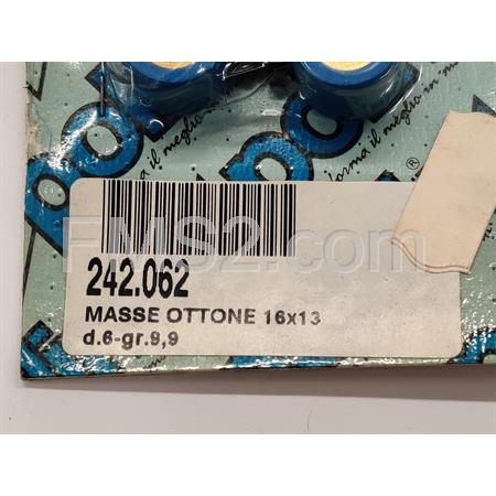 Kit rulli variatore 16x13 colore azzurro peso grammi 10 interno ottone (Polini), ricambio 242062