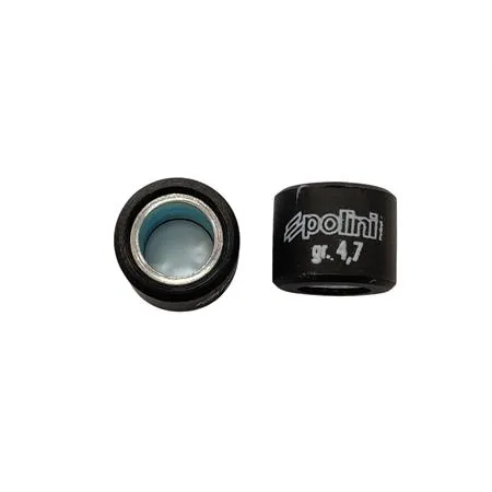 Kit rulli variatore 15x12 colore giallo peso grammi 4.7 interno ottone (Polini), ricambio 242121