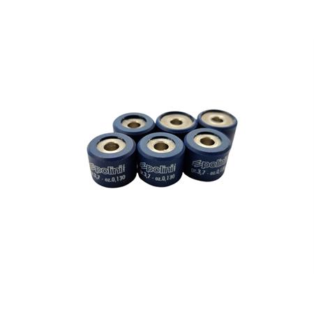 Kit rulli variatore 15x12 colore azzurro peso grammi 3.7 interno alluminio (Polini), ricambio 242134