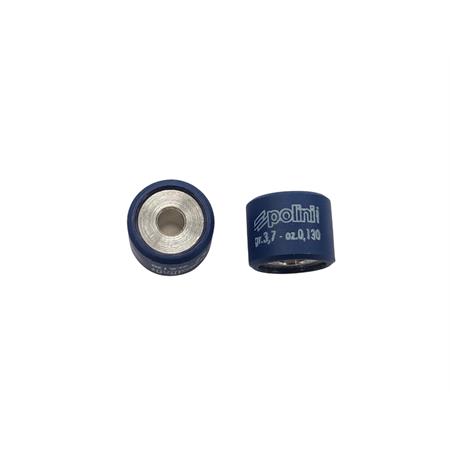 Kit rulli variatore 15x12 colore azzurro peso grammi 3.7 interno alluminio (Polini), ricambio 242134