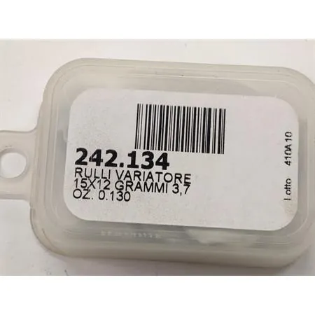 Kit rulli variatore 15x12 colore azzurro peso grammi 3.7 interno alluminio (Polini), ricambio 242134