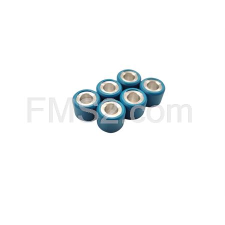 Kit rulli variatore 15x12 colore blu peso grammi 3.3 interno alluminio (Polini), ricambio 242135