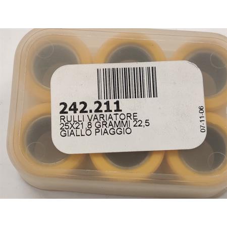 Rulli variatore 25x21.8 grammi 20.8 gial (Polini), ricambio 242211