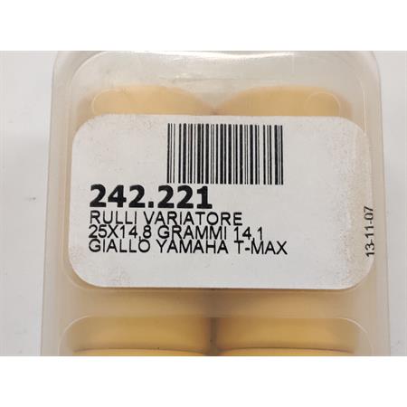 Kit 8 rulli Polini diametro 25 per 14.8, ricambio 242221