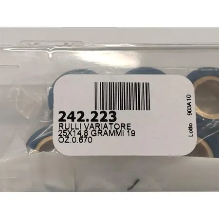 Rulli variatore Polini diametro 25x14.8, ricambio 242223