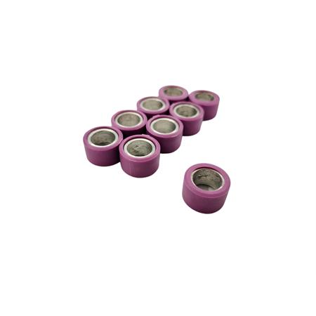 Kit rulli variatore 16x10 mm colore viola peso grammi 2.0 interno alluminio (Polini), ricambio 242250