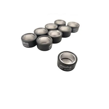 242.260 Kit rulli variatore Polini 19x10.2 mm peso grammi 2.1 interno alluminio per EVO 9 rulli per Piaggio e Minarelli