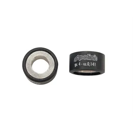 242.266 Kit rulli variatore Polini 19x10.2 mm peso grammi 4.0 interno alluminio per EVO a 9 rulli Piaggio e Minarelli