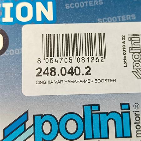 Cinghia di trasmissione variatore Polini in Aramid-kevlar per correttori da 128 mm e montaggio su motori Minarelli verticale e orizzontale aria e liquido a braccio lungo, ricambio 2480402