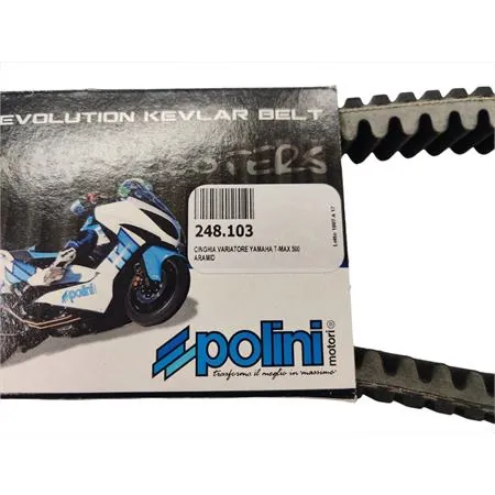 248.103 Cinghia di trasmissione Polini in Aramid per variatore maxi scooter Yamaha T-Max 500 cc