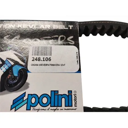248.106 Cinghia di trasmissione Polini per variatore maxi scooter Piaggio Vespa primavera 125 cc 4 tempi