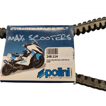 248.114 Cinghia di trasmissione Polini in Aramid per variatore maxi scooter Kymco Downtown 300 cc