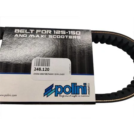 248.120 Cinghia di trasmissione variatore Polini per maxi scooter Piaggio 125 e 150cc con motore leader