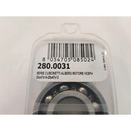 Cuscinetti albero motore vespa 20x, ricambio 2800031