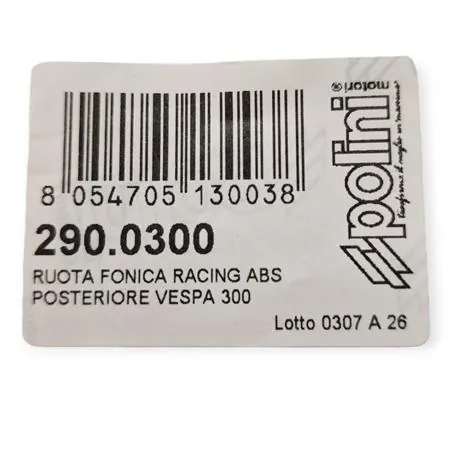 290.0300 Kit ruota fonica Polini posteriore Piaggio Vespa GTS 300 Euro 4/5 2017-2024