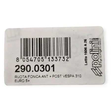 290.0301 Kit ruota fonica Polini ant + post Piaggio Vespa GTS 310 Euro 5+ >2025