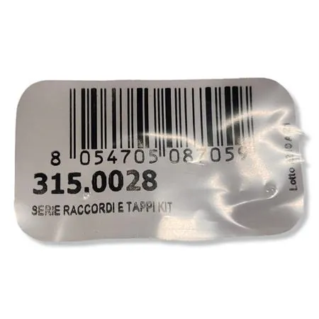 Serie raccordi e tappi Polini in kit completo di rondelle e guarnizioni, ricambio 3150028