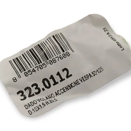 323.0112 Dado volano accensione Polini per Vespa 50 - 125 con misura 10  x 1,5 mm e altezza 22,5 mm (Polini)