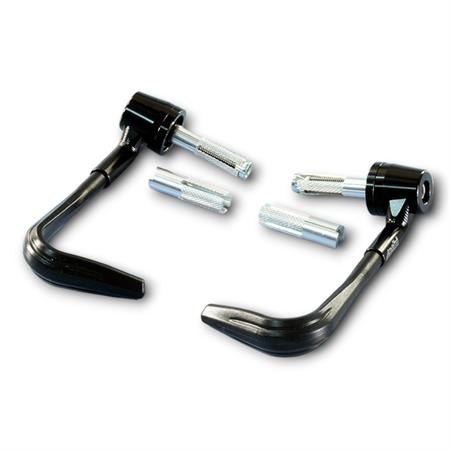 Paraleva Polini destra e sinistra in alluminio e nylon di colore nero per applicazione scooter e altre tipologie di veicoli con diametro interno manubrio da 12 a 16 mm, ricambio 3410038