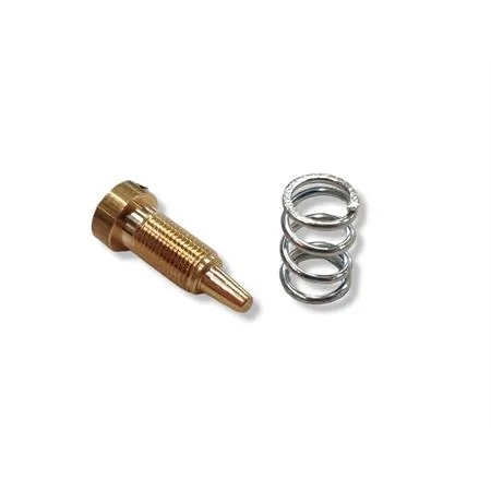 Vite e molla Polini versione corta per la regolazione della miscelazione aria e benzina nei carburatori Polini CP, ricambio 3430005