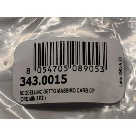 343.0015 Scodellino anti schiuma sul getto massimo nei carburatori Polini serie CP