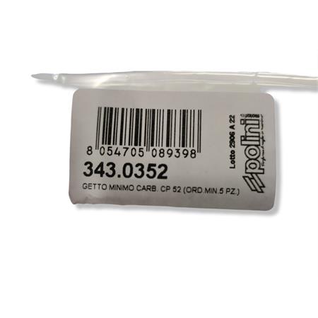 Getto minimo carburatore Polini CP numero 52 , ricambio 3430352