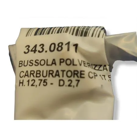 Bussola polverizzatore carburatore Polini CP 17,5 con altezza 12,75 mm e foro diametro 2,7 mm, ricambio 3430811