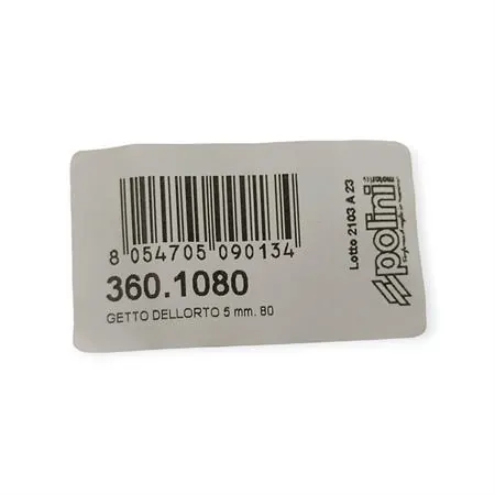 Getto del massimo Polini per carburatori Dell'orto M5 con misura 80, ricambio 3601080
