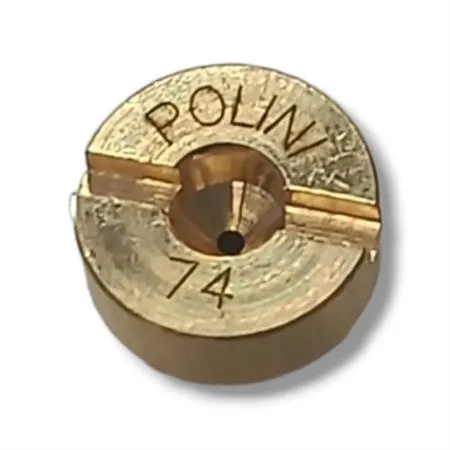 Getto massimo Polini per carburatore Dell'orto passo M6 con numero 74, ricambio 3621074