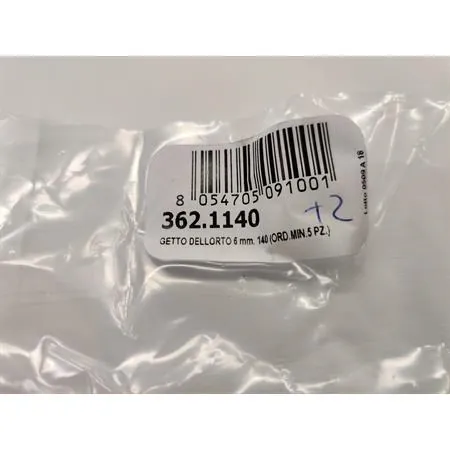 362.1140 Getto Dell'Orto 6 mm. 140 (ord.min.5 pz.)