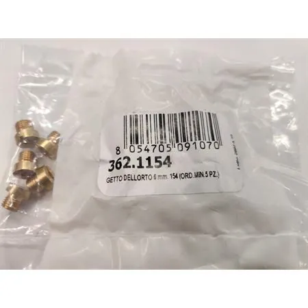 362.1154 Getto del massimo Polini per carburatori Dell'orto M6 con misura 154