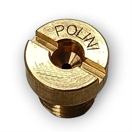 Getto Polini per carburatore Dell'orto versione grossa filetto 6 mm e numero 168, ricambio 3621168