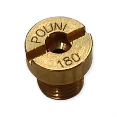 Getto massimo Polini per carburatore Dell'orto passo M6 con numero 180, ricambio 3621180