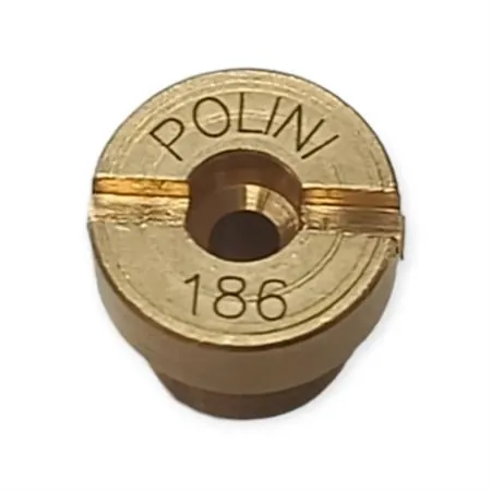 362.1186 Getto massimo Polini per carburatore Dell'orto passo M6 con numero 186