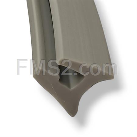 Guarnizione profilo bauletto in gomma di colore grigio per Piaggio Vespa old model 125, 150, 180, 200 cc (RICAMBI VESPA OLD), ricambio 04208972KGR