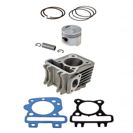 Motore gruppo termico Kit cilindro completo RMS per scooter Piaggio 4t 50cc, ricambio 100080101