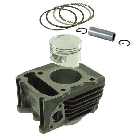 Kit cilindro e pistone RMS in ghisa con diametro 57,0 mm per maxi scooter Piaggio liberty 125 4 tempi, ricambio 100080531
