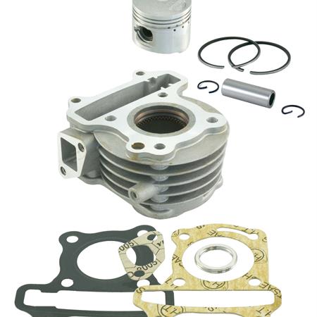 Motore gruppo termico cilindro RMS per scooter Kymco 50cc 4 tempi con diametro 47 mm (cilindrata 80 cc) raffreddamento aria, ricambio 100080540