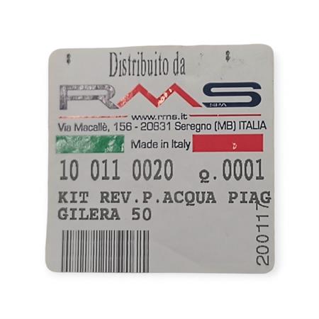 Kit revisione pompa acqua Piaggio Gilera 50 (RMS, Kenda, Duro), ricambio 100110020