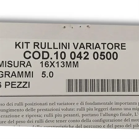 Kit rulli variatore 16 x 13 6 pz 5.0 gr, ricambio 100420500