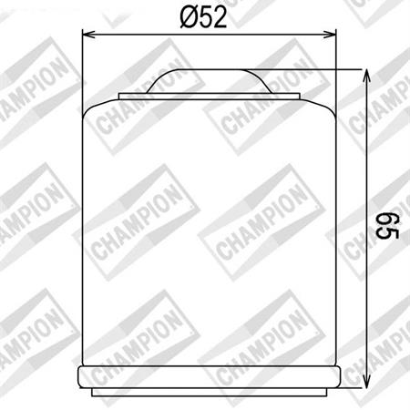 Filtro olio motore Champion cof083 per maxi scooter Piaggio 125, 150, 180, 200, 250 e 300 cc 4 tempi , ricambio 100609045