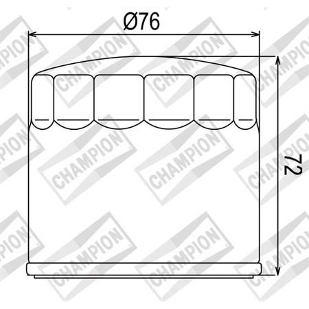 Filtro olio Champion COF053 per maxi moto Ducati, Cagiva e Gilera, ricambio 100609105